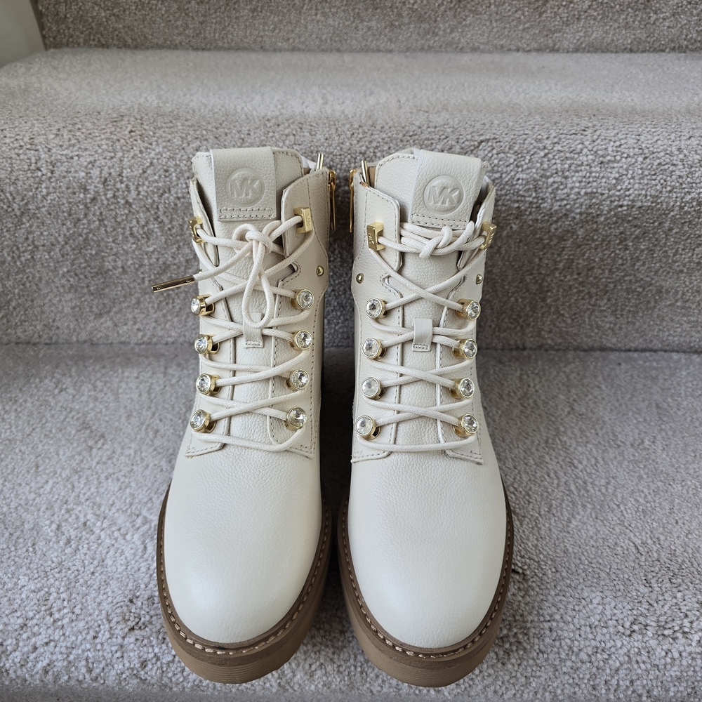 Michael Kors Cream and Tan Ankle Boots - Picture 2 of 7